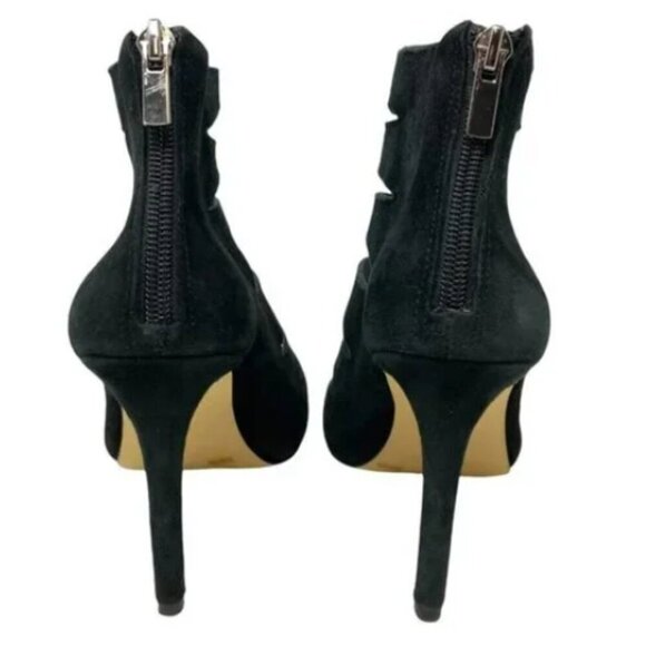 Saks Fifth Avenue Suede Strappy Peep Toe Heels - Size 6.5 - Picture 3 of 7